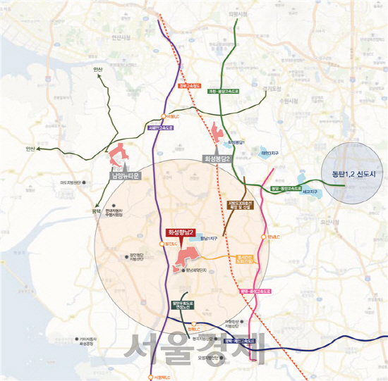 화성 향남2지구 위치도. <BR><BR>