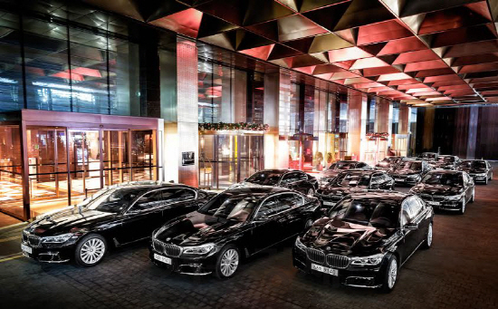 그랜드 인터컨티넨탈 호텔이 고객 리무진 차량으로 사용할 BMW 뉴 7시리즈 모습/사진제공=BMW 코리아