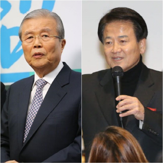 김종인 더불어민주당 비상대책위원회 대표(왼쪽)와 정동영 국민의당 전 의원.