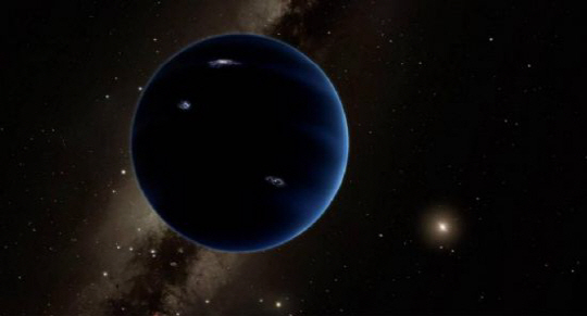 태양 빛을 가려 검게 보이는 ‘9번째 행성’ 상상도