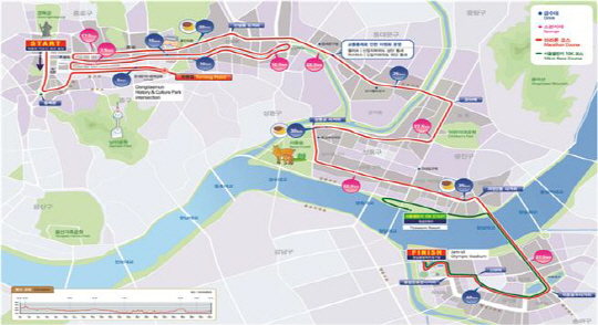 20일 열리는 2016 서울국제마라톤대회 코스. /사진제공=서울시