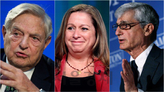 미국에서 세금을 더 내고 싶어하는 억만장자 투자자 조지 소로스(George Soros, 왼쪽부터), 디즈니 가문 아비게일 디즈니(Abigail Disney), 전 재무 장관 로버트 루빈(Robert Rubin) /출처:money.cnn.com