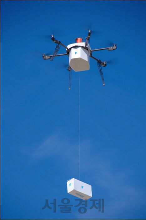 플리티사의 자율비행 드론이 네바다주 소도시 호손에서 물품을 배송하고 있다. /플리티 SNS 캡쳐