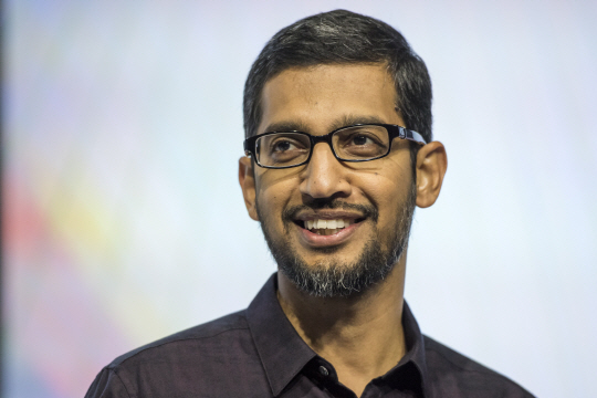 지난해 8월 취임한 순다르 피차이 구글 최고경영자(CEO)/자료=블룸버그