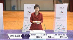 박근혜 대통령 투표, “소중한 한표를 행사해서…”
