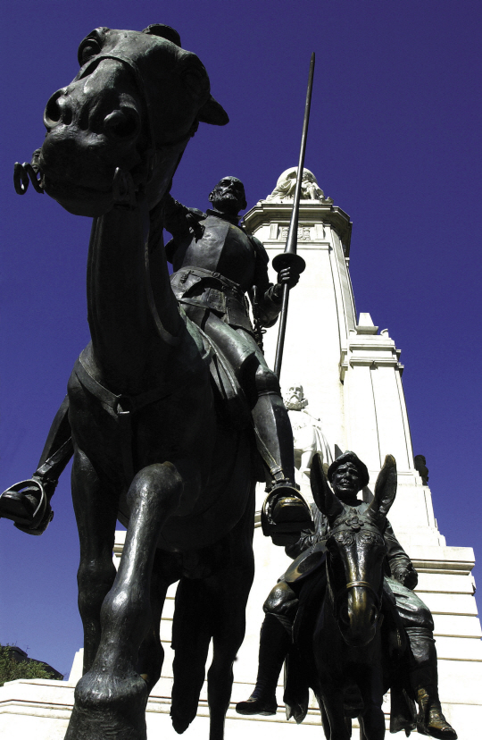 스페인 마드리드 에스파냐 광장의 돈키호테 동상 /이미지투데이