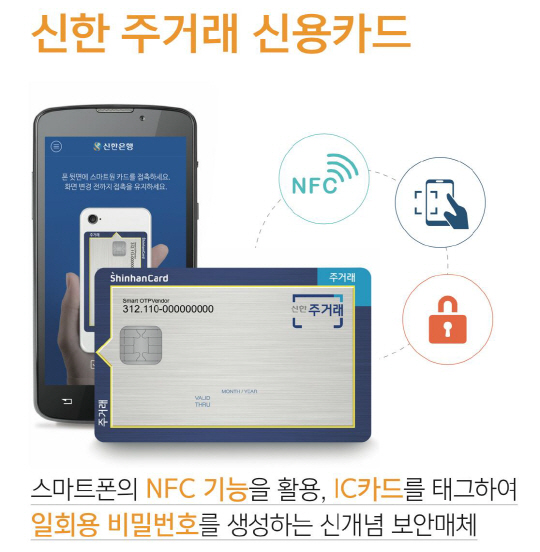 신한카드가 주거래카드에 스마트폰OTP를 기본 탑재한다고 20일 밝혔다./사진제공=신한카드