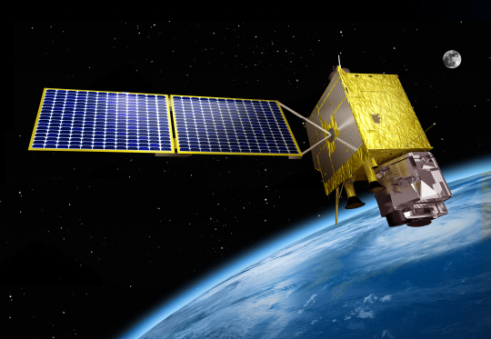 국내 최초의 정지궤도위성인 통신해양기상위성 천리안의 후속 위성으로 개발되고 있는 정지궤도복합위성 천리안 2A호의 입체도. /사진제공=한국항공우주연구원