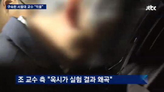 옥시에 유리한 보고서를 작성했다는 의혹을 받고 있는 서울대 조모 교수가 구속됐다./ 출처=JTBC 뉴스 캡처