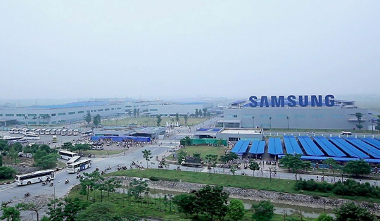 베트남 하노이시 동쪽 박닌성(省) 일대 약 112만㎡(34만 평) 부지에 있는 삼성전자 베트남 생산법인 전경.