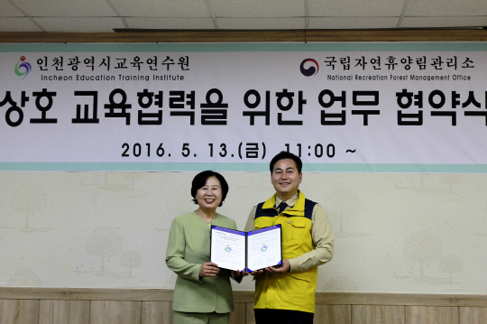 휴양림관리소, 인천 교육연수원과 고품질 산림교육프로그램 개발