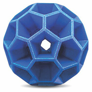 카본 3D는 클립 기술을 통해 아크릴 수지로도 3D 모형 제작이 가능함을 보여주기 위해 이 구(球)를 인쇄했다.
