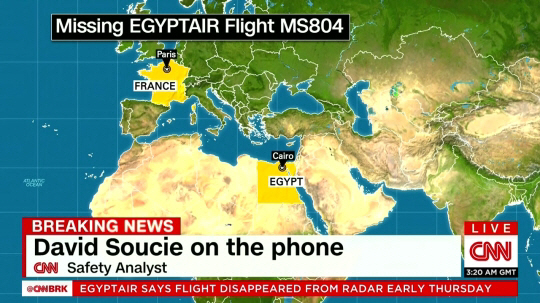 이집트 여객기 추락, “기술적 문제보다 테러 공격 가능성”