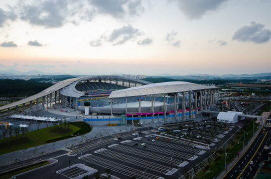 인천아시아드 주경기장 전경.