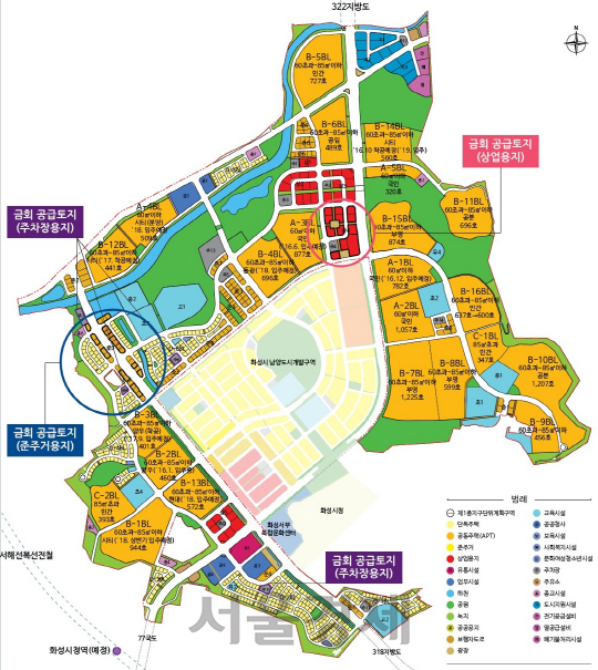 경기도 화성시 남양뉴타운 토지이용계획도 /사진제공=LH