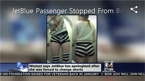 복장불량을 이유로 비행기 탑승을 거부당한 승객이 미국에서 화제다. 사진은 당시 맥머핀이 입었던 복장./CBS 보스턴 방송 캡처