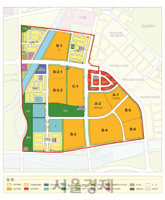 ▲경기도 안성 아양지구 토지이용계획도 /사진제공=LH