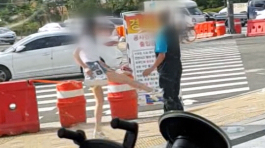30대 여성이 할아버지 등 행인들을 폭행해 경찰에 붙잡혔다./YTN뉴스 캡처