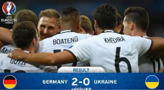 독일 VS 우크라이나 격파, 유로 2016 승점 3점 획득