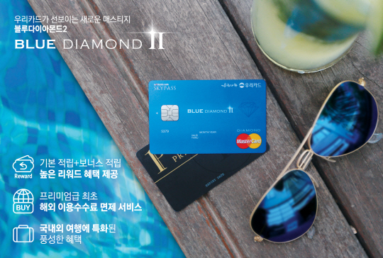 우리카드가 프리미엄 상품인 ‘블루다이아몬드2’를 출시했다고 20일 밝혔다./사진제공=우리카드