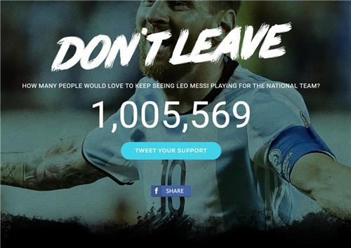 '메시, 떠나지마'…아르헨티나 휩쓰는 'Don't leave' 캠페인