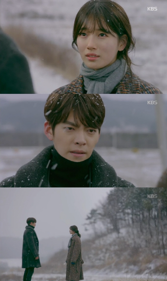 ‘함부로 애틋하게’에서 수지와 김우빈이 첫화부터 마지막 신에서 터뜨리며 눈길을 사로잡았다./ 출처=KBS2 ‘함부로 애틋하게’ 방송 화면 캡처