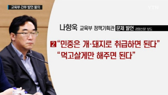 이재명, 나향욱 교육부 정책기획관에게 “개·돼지만도 못한 공무원”