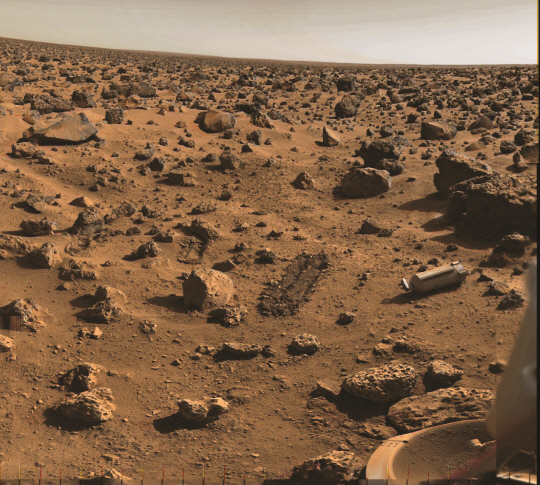바이킹 2호 착륙선이 바라 본 화성의 모습./사진제공=플루토