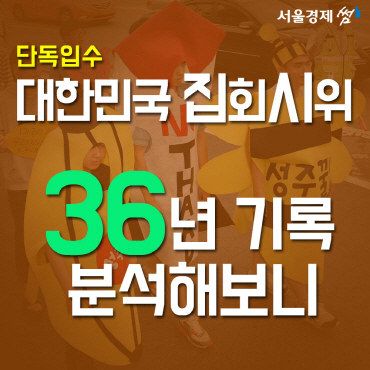 [썸in이슈] 숫자로 본 대한민국 집회·시위, 36년의 자화상