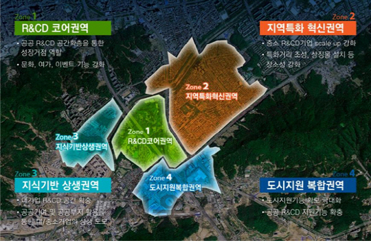 양재·우면지구 권역구분 및 공간계획. / 사진제공=서울시