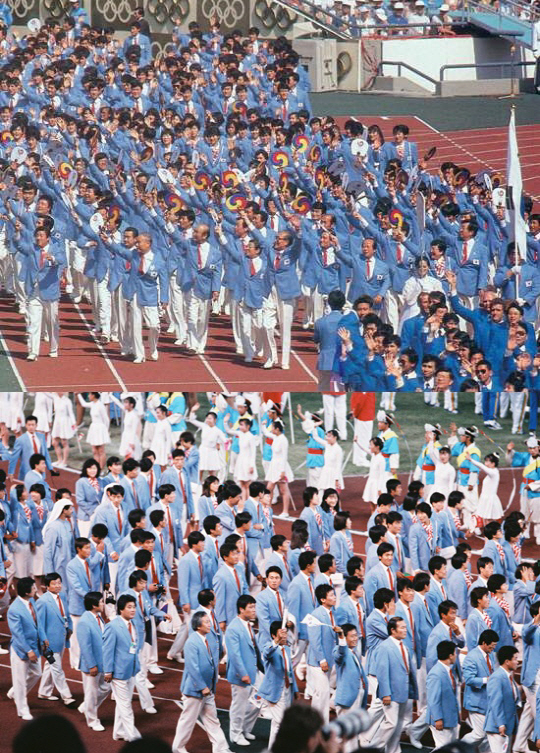 1988년 서울 올림픽 개막식 퍼레이드에 참가한 대한민국 선수단 /사진제공=대한체육회