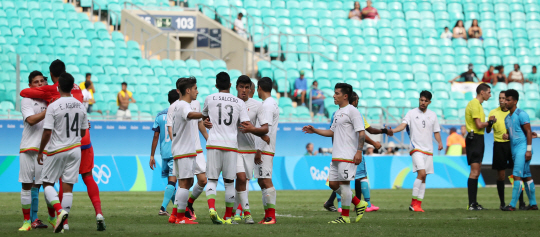 2016리우올림픽 남자축구 C조 2차전에서 멕시코가 피지를 상대로 5-1 승리를 거뒀다. /연합뉴스