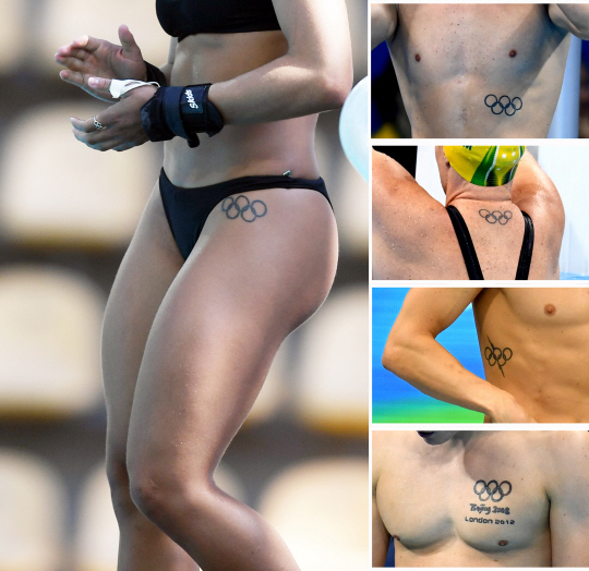 4년을 기다렸다. 
2016 리우 올림픽 영광을 위해 굵은 땀방울을 흘린 다이빙, 수영선수들은 자신의 몸에 오륜기를 새겨 결전의 날을 기다렸다.
/리우데자네이루=올림픽사진공동취재단