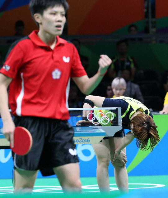 8일 오후(현지시간) 리우데자네이루 올림픽 여자 탁구에 출전한 서효원이 대만 체이칭과 경기를 펼쳤다. 서효원이 접전끝에 3대 4로 패 했다./리우데자네이루=올림픽사진공동취재단