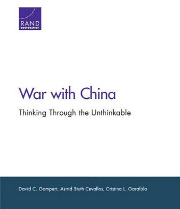랜드연구소의 ‘중국과의 전쟁’ 보고서 표지.