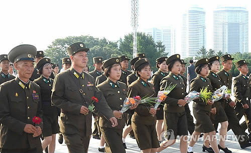지난 해 광복절 맞은 북한의 모습/연합뉴스