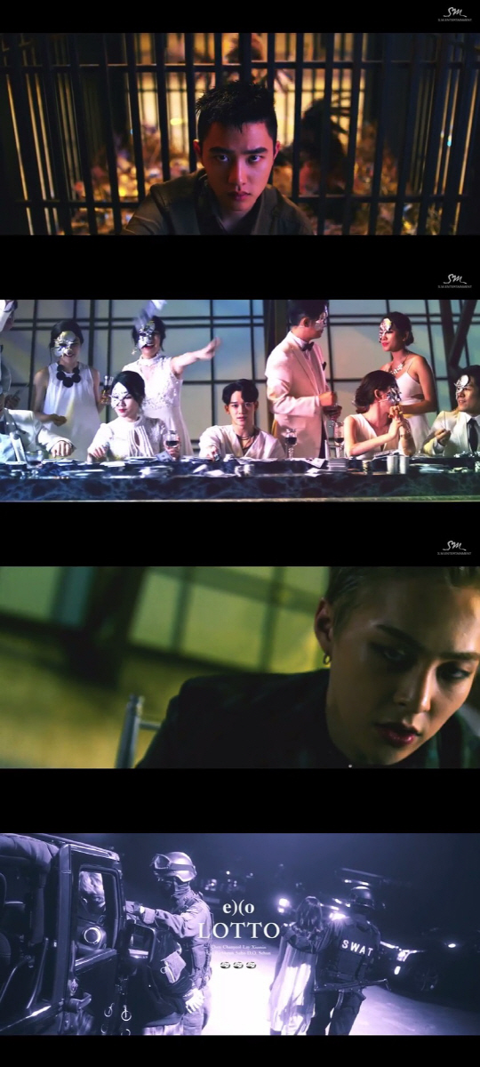 엑소의 신곡 LOTTO(로또)’ 뮤직비디오가 공개됐다. / 출처= 엑소 ‘LOTTO(로또)’ 뮤직비디오 화면 캡처