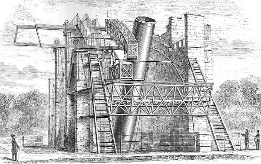 메리 워드의 사촌인 로제 백작 윌리엄 파슨스가 1845년 아일랜드 파슨스타운(Parsonstown)에 설치한 천체 망원경. 직경 180㎝로 19세기 최대 천체망원경으로 ‘파슨스 타운의 괴물(Leviathan of Parsonstown)’로 불렸다. 메리 워드는 거대한 천제 망원경으로 남다른 천문학 지식을 쌓았다.