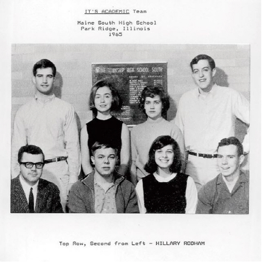 고등학교 재학 시절 힐러리 클린턴(뒷줄 왼쪽에서 두 번째). /클린턴인스타그램