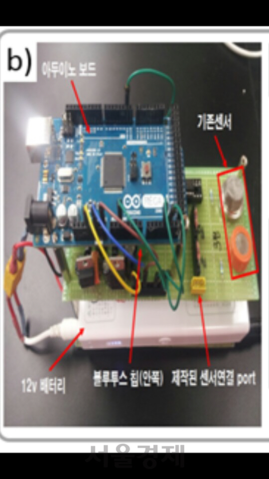 완성된 투명 유리 암모니아 가스센서 /사진제공=노용영 교수 연구실