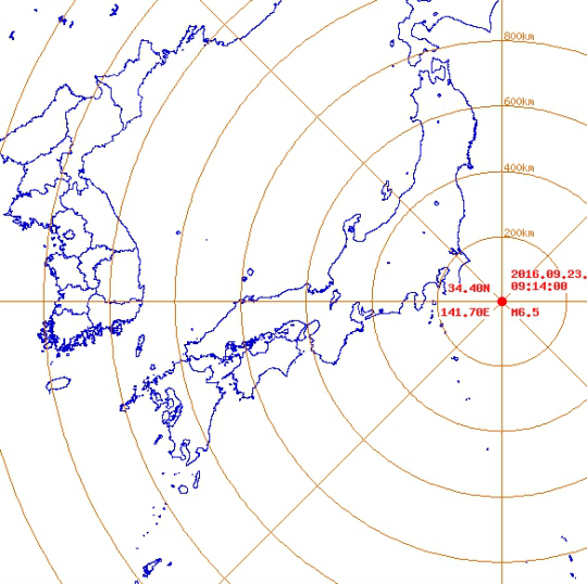 일본 혼슈 동남부 해역, 규모 6.5 지진 발생 ‘국내에 미칠 영향 없다’