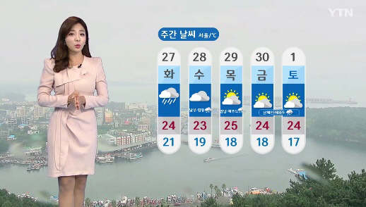 내일 날씨, 중부·전북·경북 ‘돌풍과 천둥·번개 동반한 비 예정’