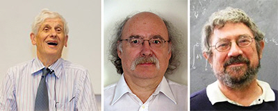 사울레스(왼쪽부터) 교수, 홀데인 교수, 코스털리츠 교수.