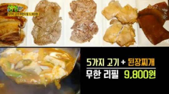 ‘생생정보’ 9800원 5가지 고기 무한리필…안산시 ‘무한철판고기’