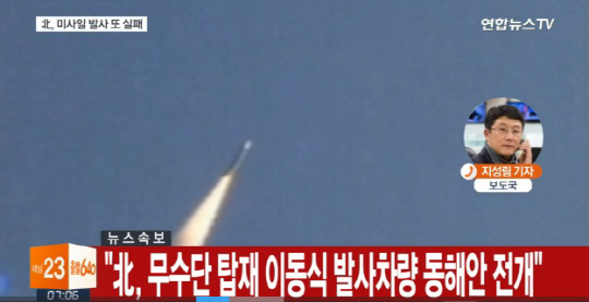 북한 미사일 발사 실패…한미연합훈련 종료일에 발사
