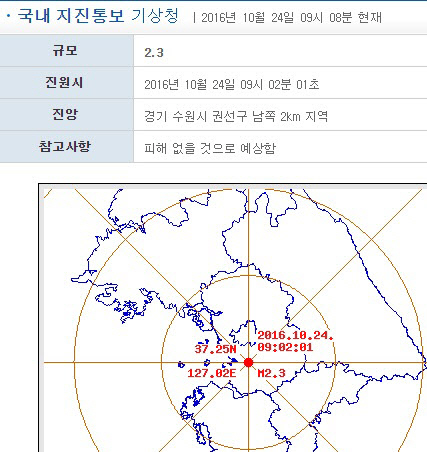 수원 첫 지진, 남경필 지사 “대한민국도 안전하지 않다. 자신 지키는 법 교육하겠다”