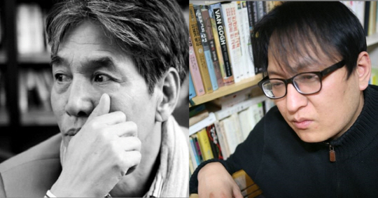 트위터 폭로로 성추문에 휩싸인 소설가 박범신(왼쪽)과 시인 박진성