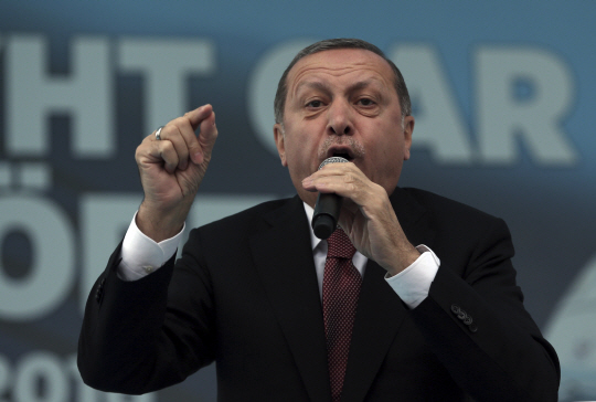 레제프 타이이프 에르도안 터키 대통령/ AP연합뉴스