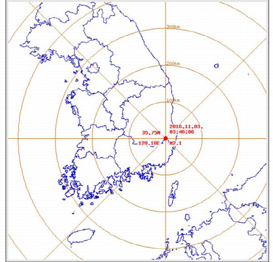 경주 ,규모 2.1 지진 발생 “신고나 피해는 없는 것으로 파악되고 있다”