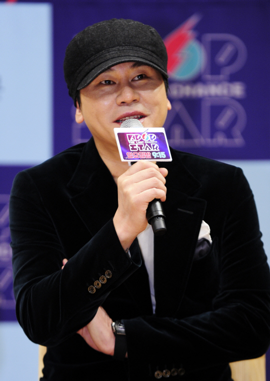 SBS ‘K팝스타6’ 제작발표회에 참석한 양현석